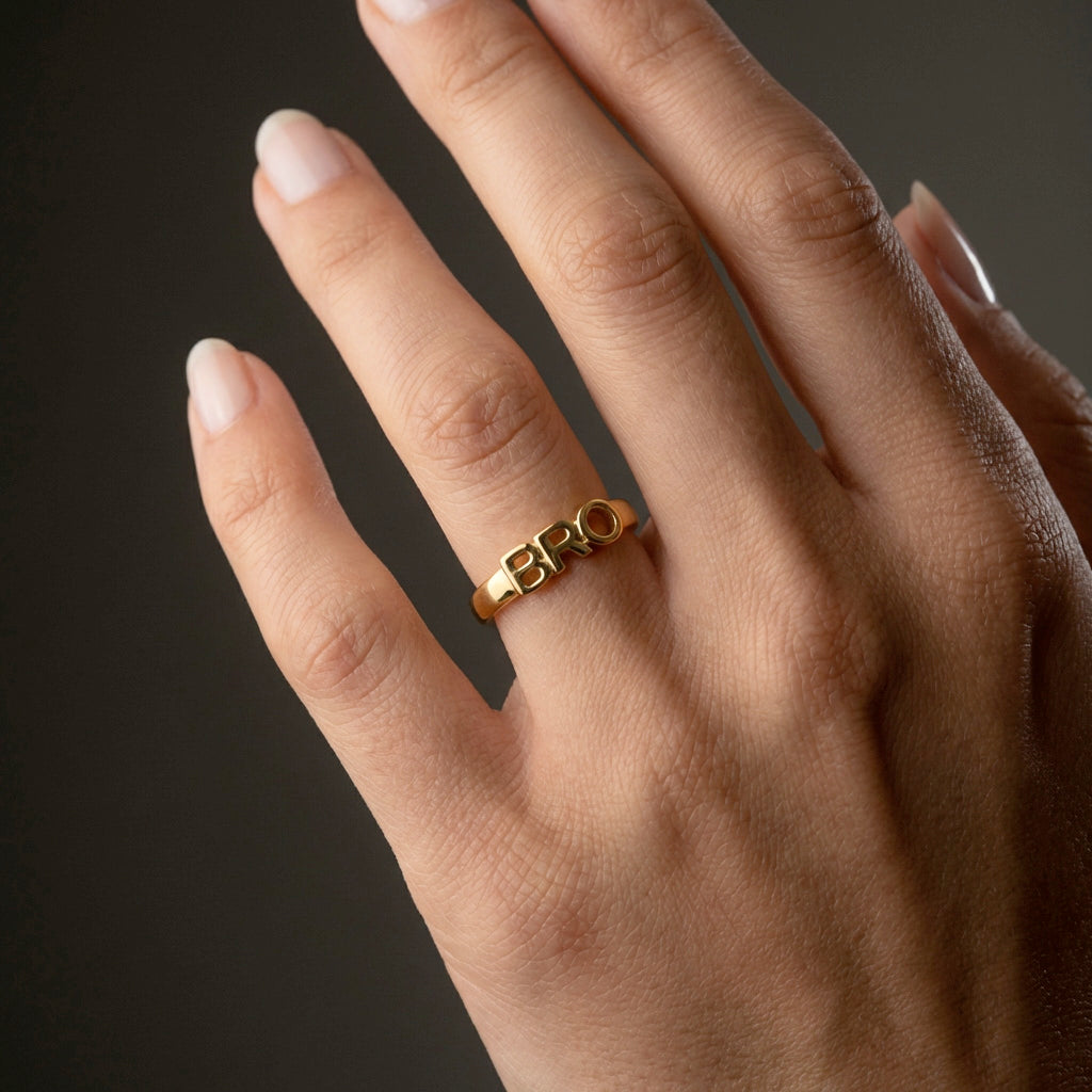BRO Ring 18K Guldbelagt