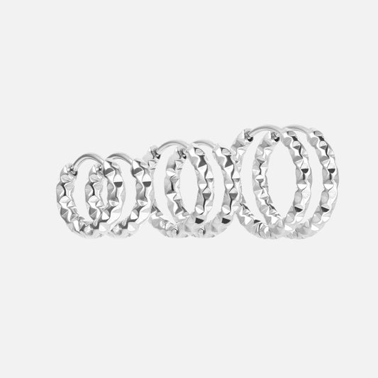 Astra Hoops Øreringe 12/15/18mm Sølvfarvet