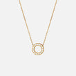 Circle Zirkon Halskæde 18K Guldbelagt 12mm