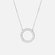 Circle Zirkon Halskæde Sølvfarvet 20mm