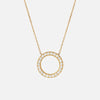 Circle Zirkon Halskæde 18K Guldbelagt 20mm