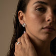Sunset Circle Studs Øreringe Sølvfarvet