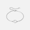 Circle Zirkon Armbånd Sølvfarvet 12mm