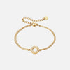Circle Zirkon Armbånd 18K Guldbelagt 12mm
