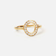 Circle Zirkon Ring 18K Guldbelagt 12mm