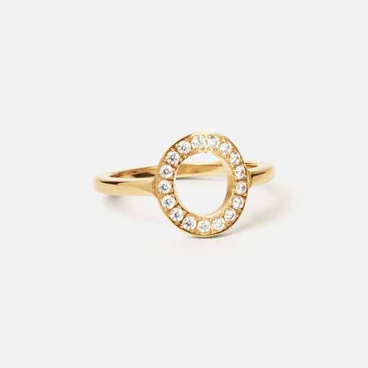 Circle Zirkon Ring 18K Guldbelagt 12mm