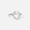 Circle Zirkon Ring Sølvfarvet 12mm