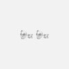 Classic Zirkon Studs Øreringe Sølvfarvet 3mm