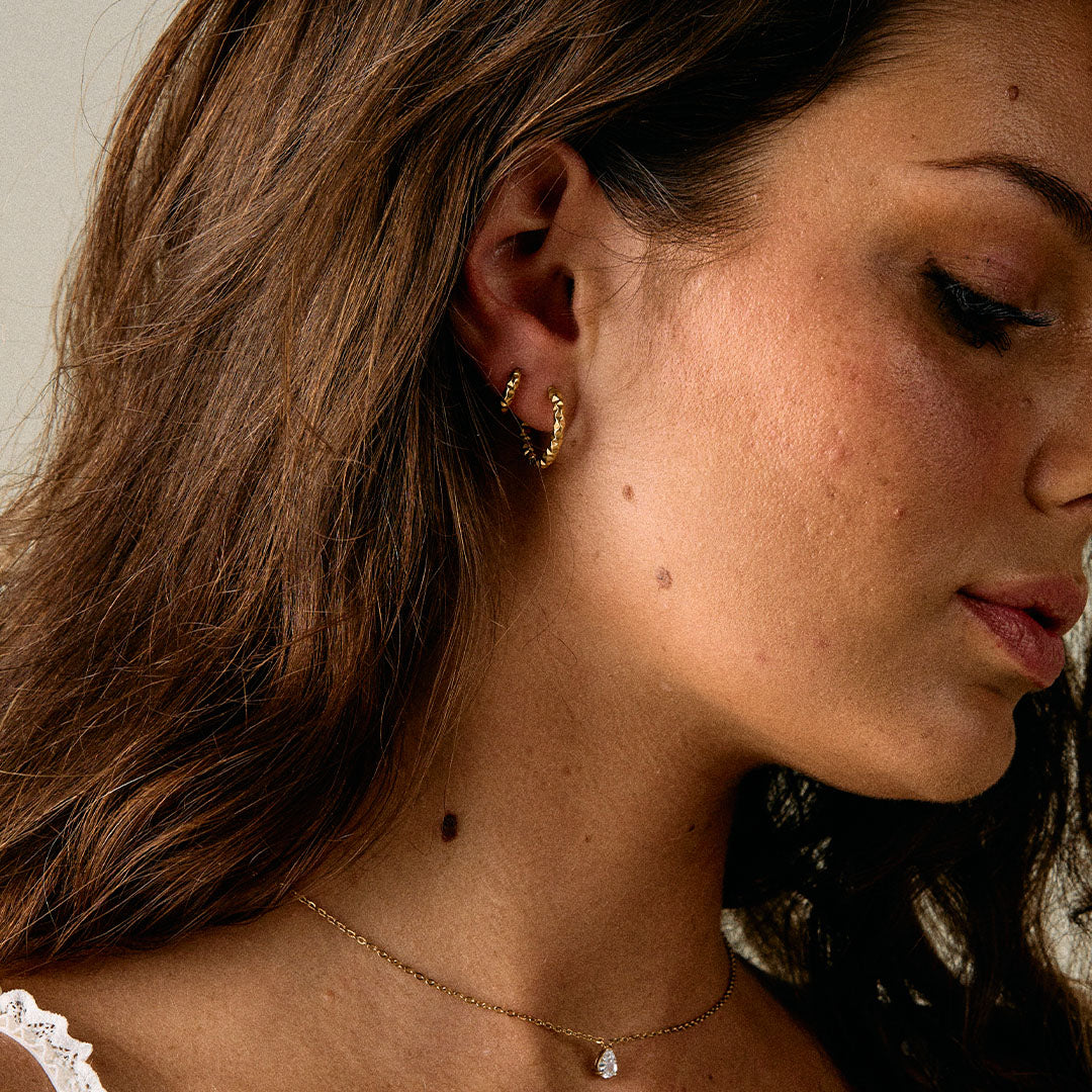 Astra Hoops Øreringe 18K Guldbelagt 12mm