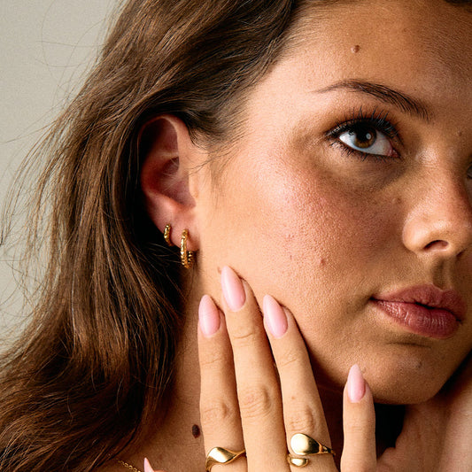 Astra Hoops Øreringe 18K Guldbelagt 18mm