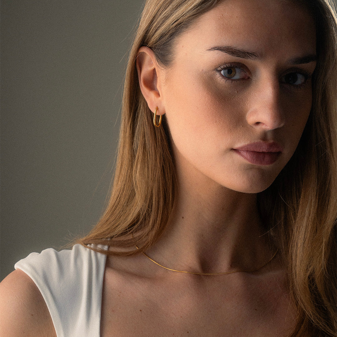 Ovale Hoops 18K Guldbelagt 20mm