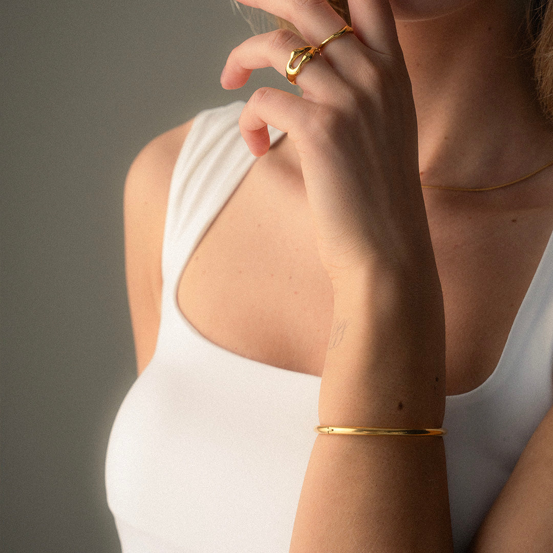 Classic Bangle 18K Guldbelagt 4mm