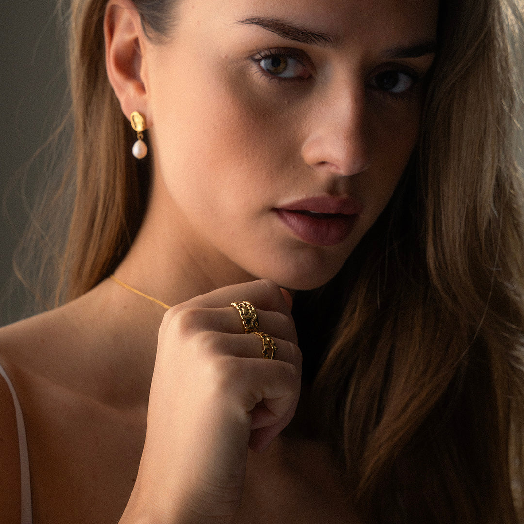 Meteor Ring Justerbar 18K Guldbelagt