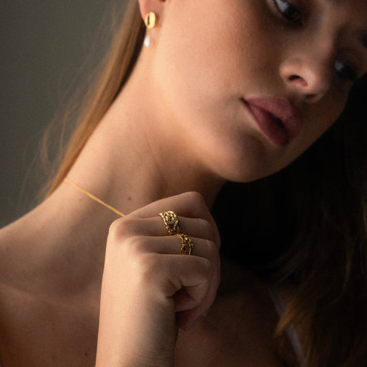 Meteor Ring Justerbar 18K Guldbelagt