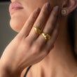 Hammered Heart Ring 18K Guldbelagt