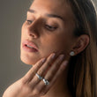 Hammered Flower Ring Sølvfarvet
