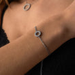 Circle Zirkon Armbånd Sølvfarvet 12mm