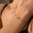 Circle Zirkon Armbånd 18K Guldbelagt 12mm