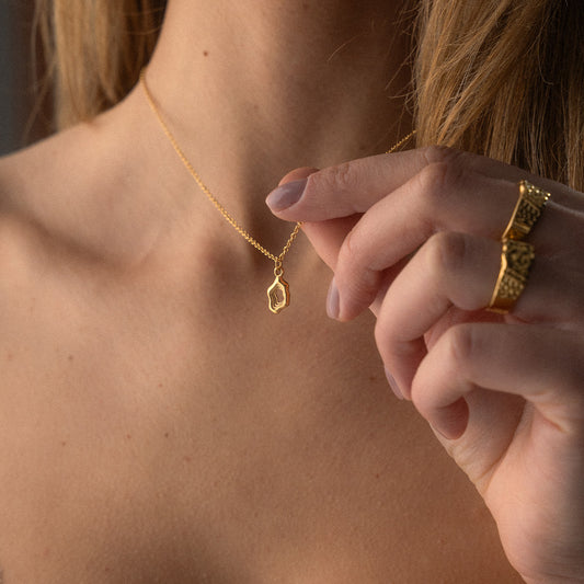 Lava Frame Halskæde 18K Guldbelagt