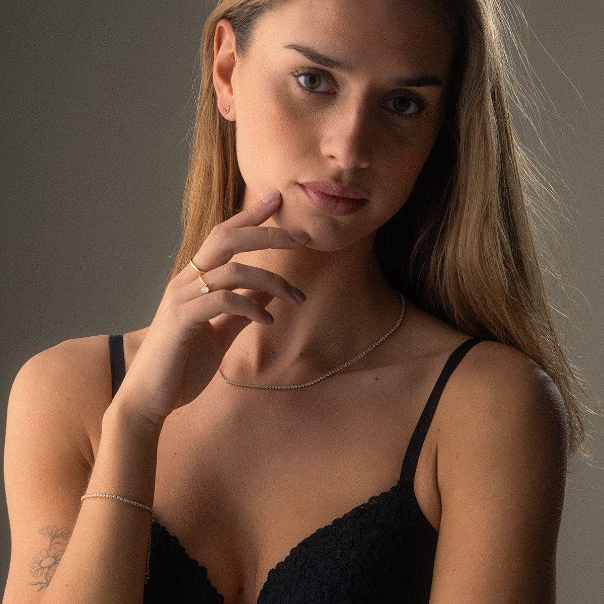 Tennisarmbånd Zirkon 18K Guldbelagt