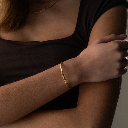 Twisted Bangle Justerbar 18K Guldbelagt 5mm