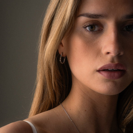 Astra Ovale Hoops Øreringe Sølvfarvet