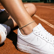 Zirkon Tennis Ankelkæde 18K Guldbelagt