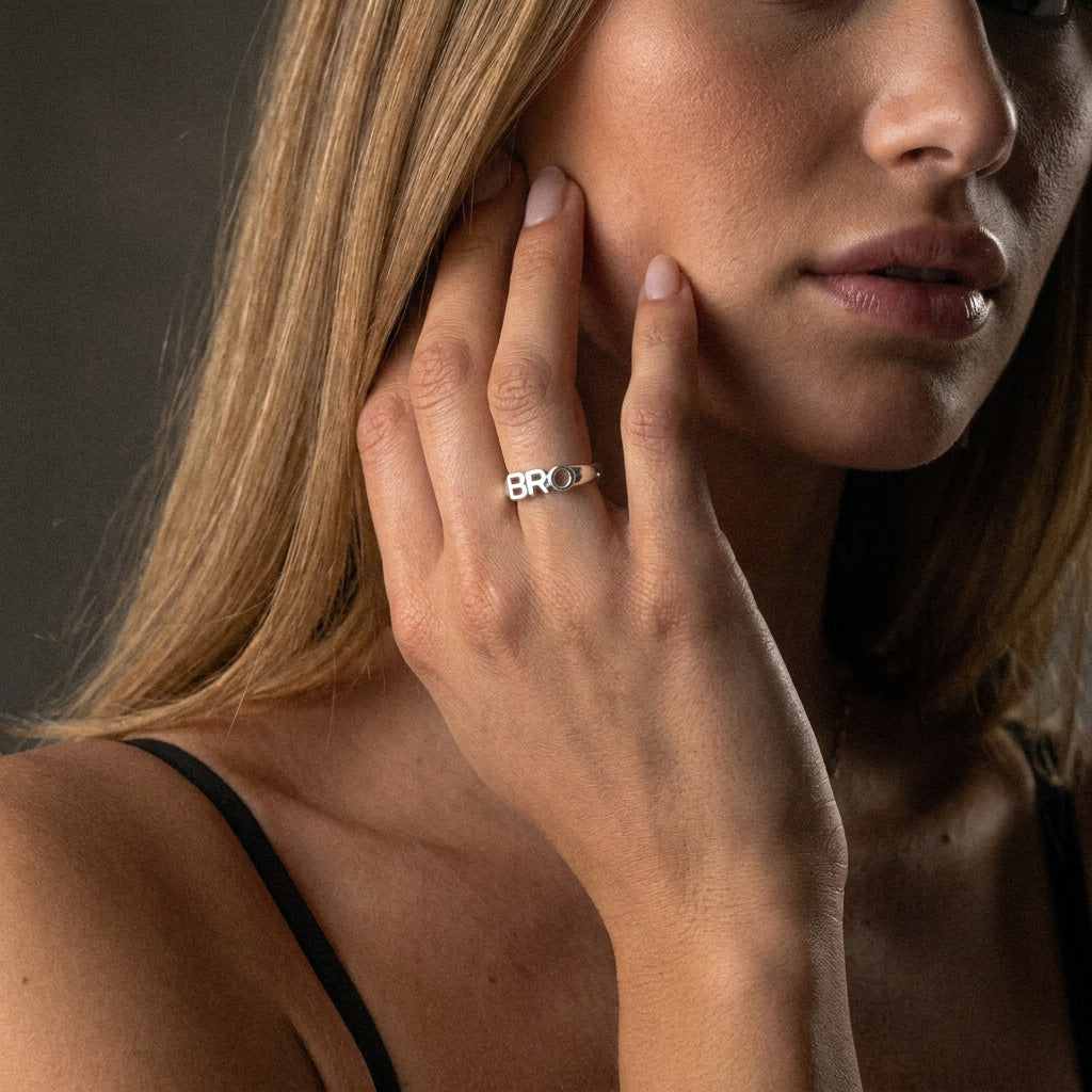BRO Ring Sølvfarvet