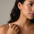 Heart Zirkon Øreringe Sølvfarvet 12mm