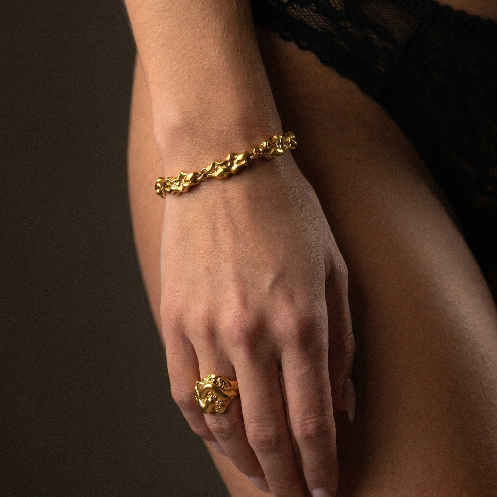 Lava Armbånd 18K Guldbelagt