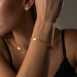 Sunset Heart Link Armbånd 18K Guldbelagt