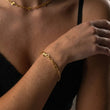 Sunset Heart Link Armbånd 18K Guldbelagt