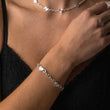 Sunset Heart Link Armbånd Sølvfarvet