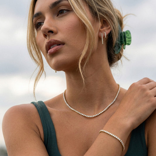 Tennis Supreme Zirkon Halskæde 18K Guldbelagt 3mm