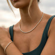 Tennis Supreme Zirkon Armbånd + Halskæde 18K Guldbelagt 4mm
