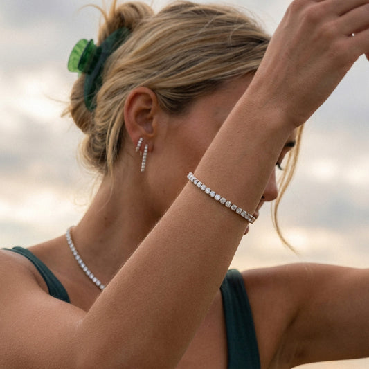 Tennis Supreme Zirkon Armbånd Sølvfarvet 4mm
