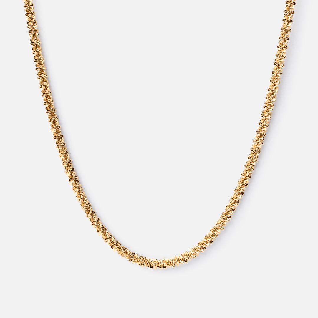 Curl Halskæde 18K Guldbelagt 4mm