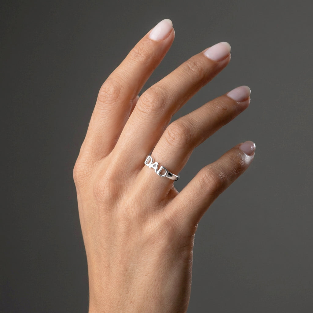 DAD Ring Sølvfarvet