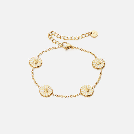 Marguerit Armbånd 18K Guldbelagt 10mm