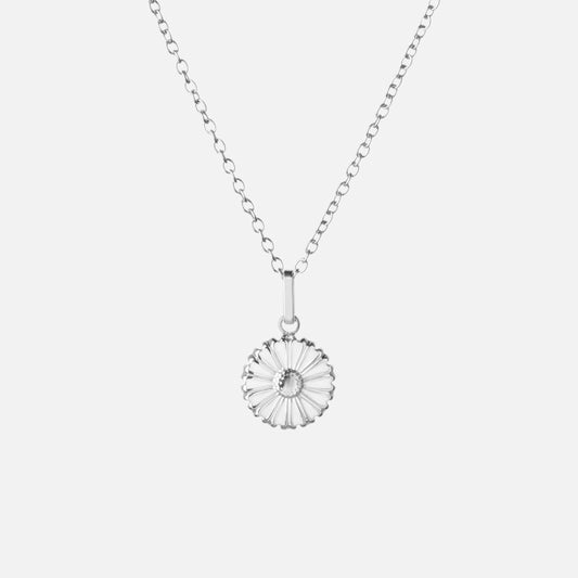 Marguerit Halskæde Sølvfarvet 12mm