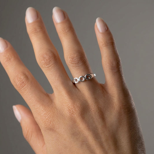 DOG Ring Sølvfarvet