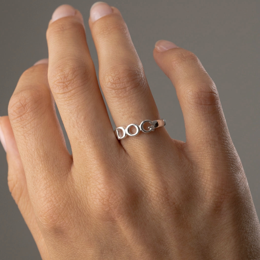 DOG Ring Sølvfarvet