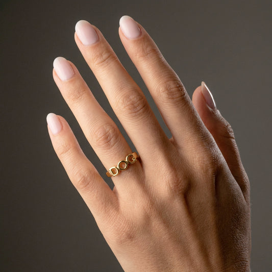 DOG Ring 18K Guldbelagt