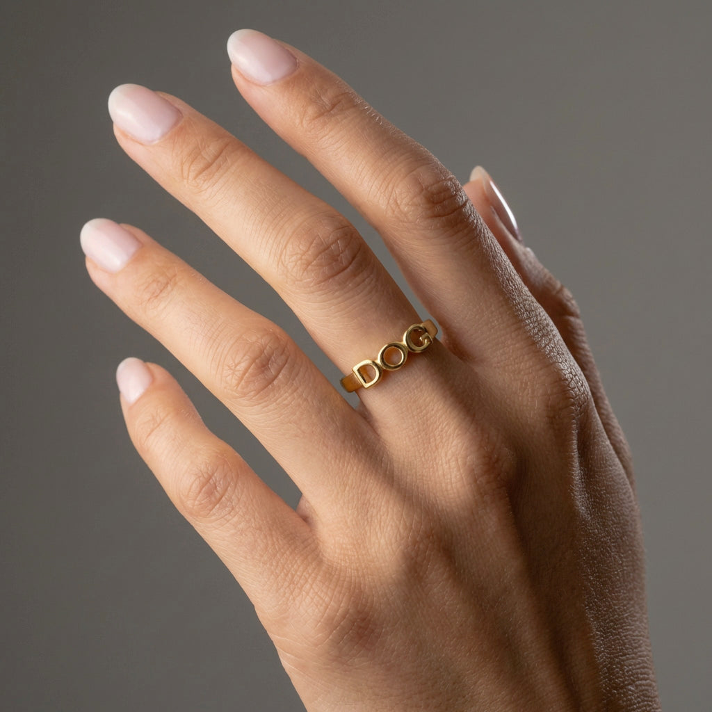 DOG Ring 18K Guldbelagt