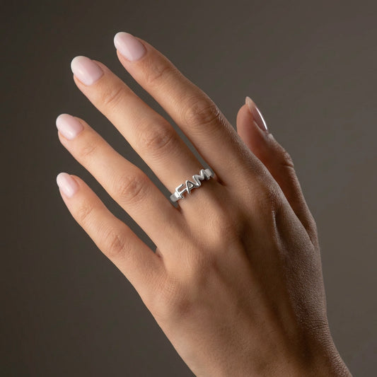 FAM Ring Sølvfarvet