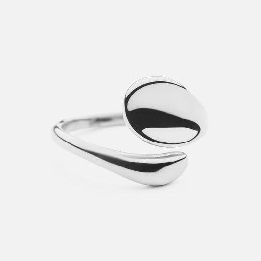 Flow Ring Sølvfarvet