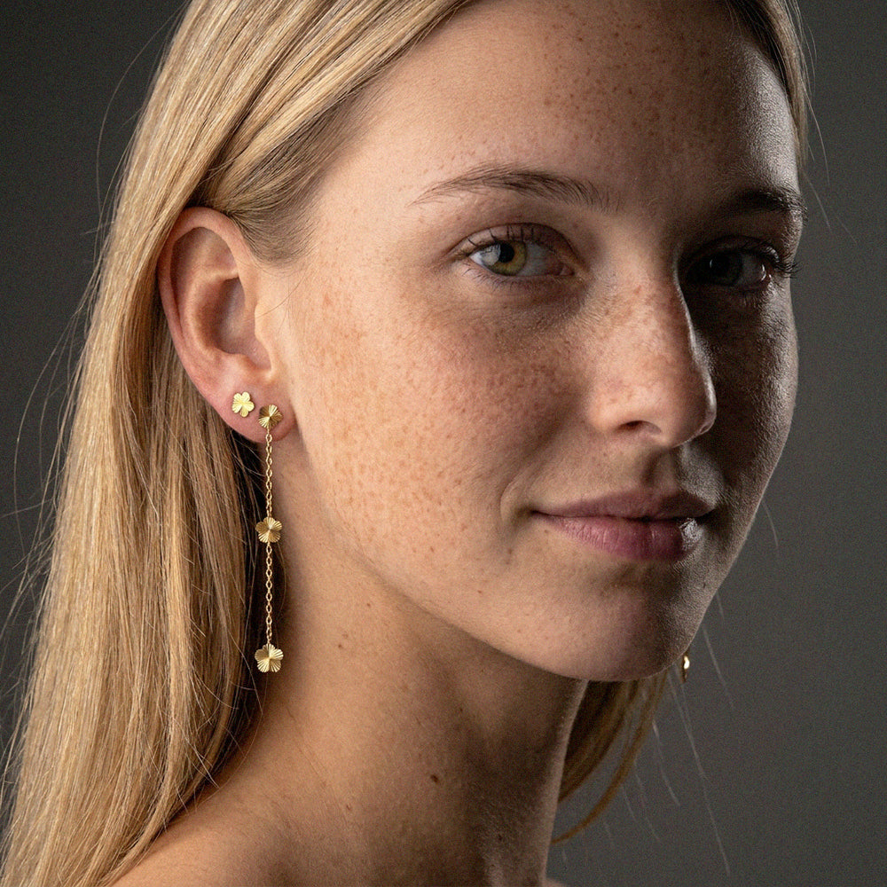 Sunset Flower Studs Øreringe 18K Guldbelagt
