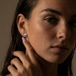 Sunset Half Circle Studs Øreringe Sølvfarvet