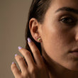 Sunset Half Circle Studs Øreringe 18K Guldbelagt