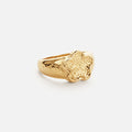 Hammered Flower Ring 18K Guldbelagt